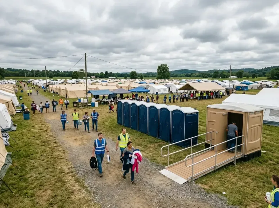 disaster-relief-camp-restrooms-010 — frequently asked questions, Dumpster & Portable Bathrooms Rental in Connersville, IN